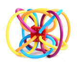 Winkel Rattle Teether & Sensory Activity Rings Toy - Silicone Teether Rings - Pepmybaby