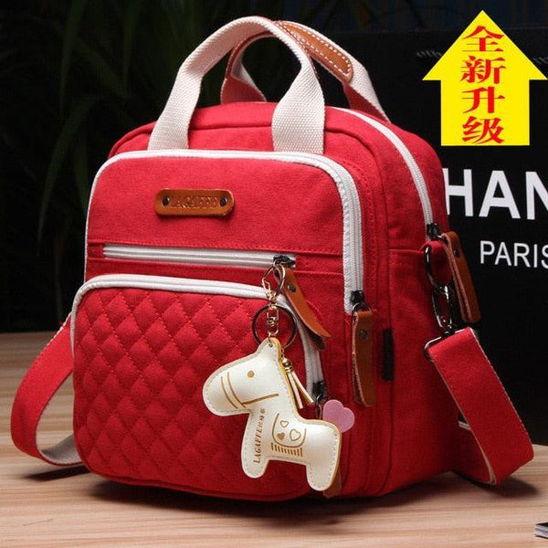 Multi functional Canvas Shoulder Diaper Bag - Pepmybaby