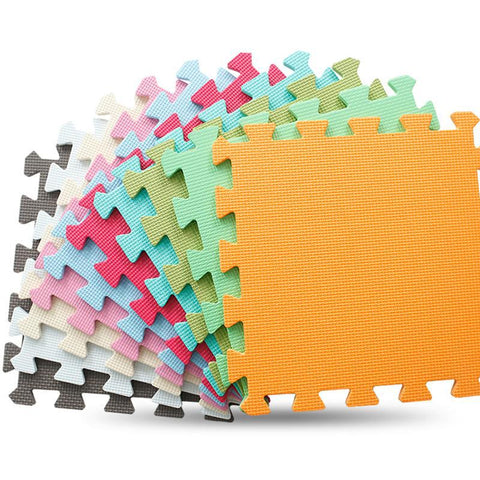 Foam Interlocking Puzzle Play Mat Tiles. Fall Safety Play Mats - Pepmybaby