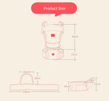 Premium 6 in 1 Ergonomic Sling - Baby Carrier & Hip Seat - Pepmybaby