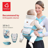 Premium 6 in 1 Ergonomic Sling - Baby Carrier & Hip Seat - Pepmybaby