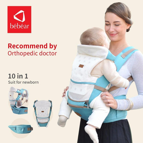 Premium 6 in 1 Ergonomic Sling - Baby Carrier & Hip Seat - Pepmybaby