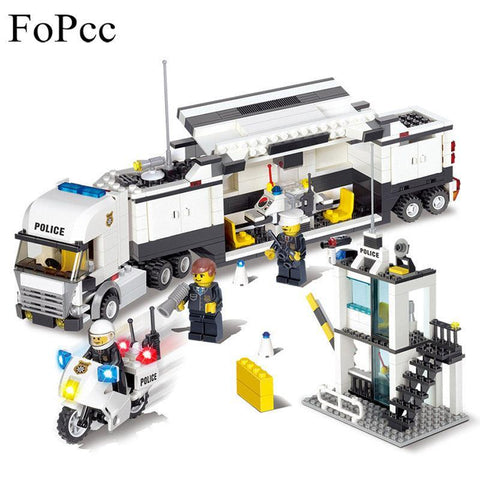 511Pcs Model City Police Station & Truck Building Blocks Educational Toy - Pepmybaby