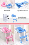 Toilet Training Foldable Seat with Sturdy Non-Slip and Adjustable Ladder Step - Pepmybaby