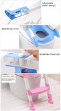 Toilet Training Foldable Seat with Sturdy Non-Slip and Adjustable Ladder Step - Pepmybaby