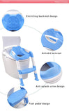 Toilet Training Foldable Seat with Sturdy Non-Slip and Adjustable Ladder Step - Pepmybaby