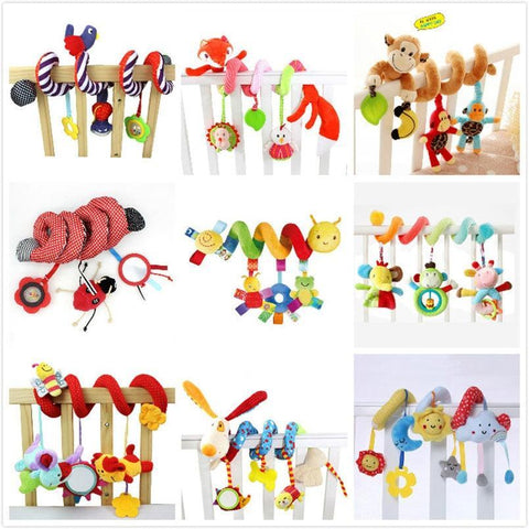 Baby Toddler Animal Spiral Rattles Bed & Stroller Toys - Pepmybaby