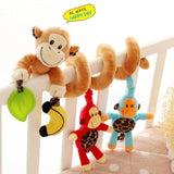 Baby Toddler Animal Spiral Rattles Bed & Stroller Toys - Pepmybaby