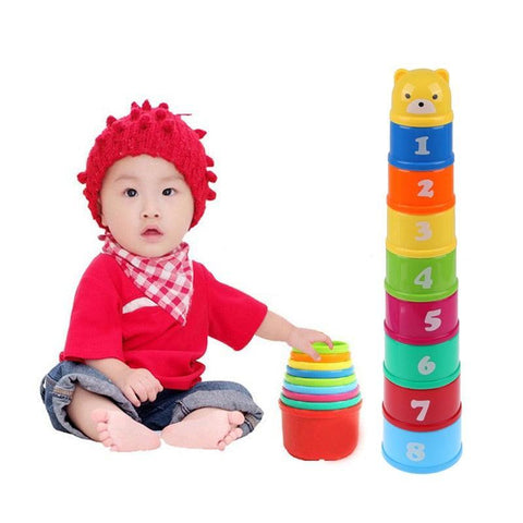 Stack Up Tower Cups - Baby Developmental & Bath Time Toy - Pepmybaby