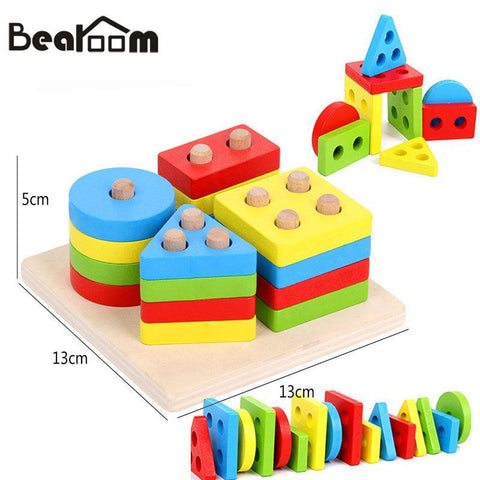 Early Education Wooden Puzzle. Montessori Toys to Improve Cognitive & Sensory Skills - Pepmybaby