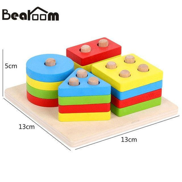 Early Education Wooden Puzzle. Montessori Toys to Improve Cognitive & Sensory Skills - Pepmybaby